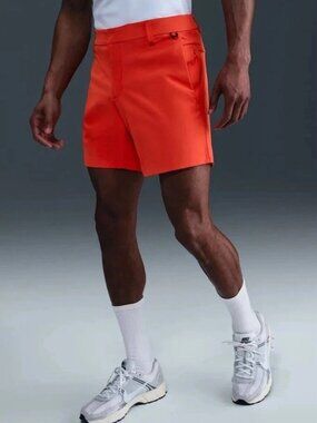 Nike Mens 24.7 Perfect Stretch 6" Golf Shorts Size 36 Orange UVA UVB Dri-Fit NWT
